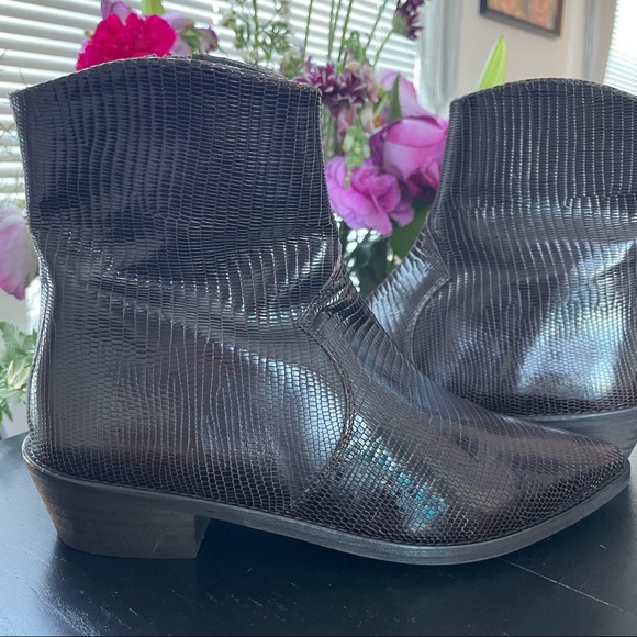 Free People dark brown leather ankle boot NWOT - Picture 7 of 7